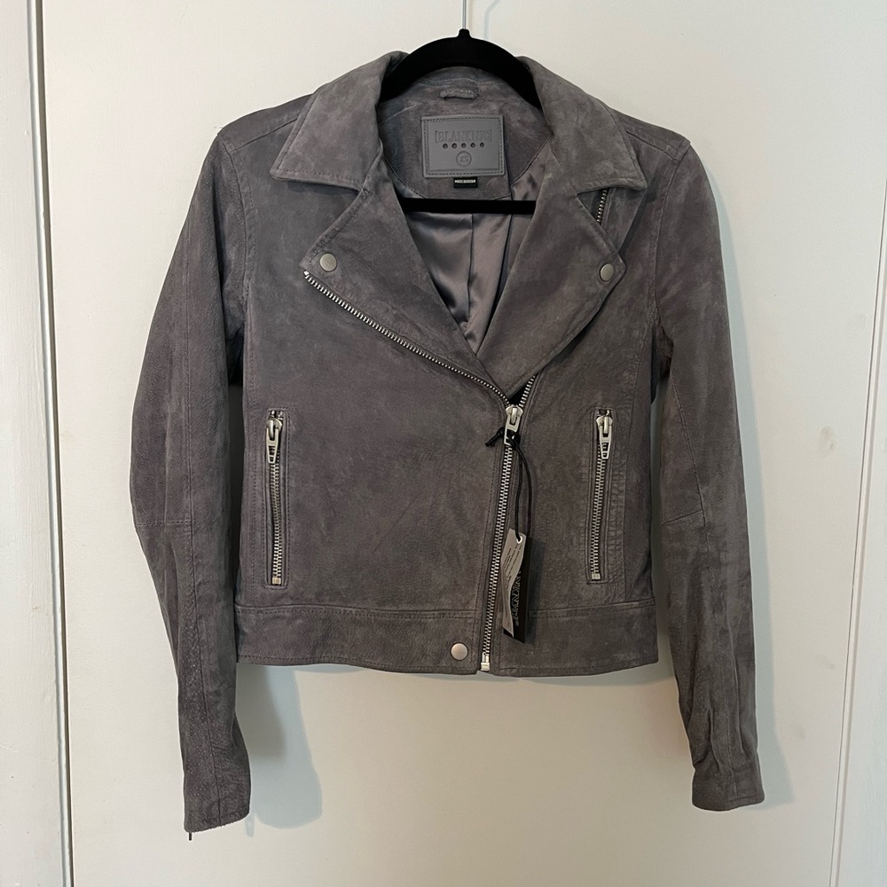 BLANKNYC gray Suede Women's Jacket